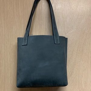 Leather tote bag